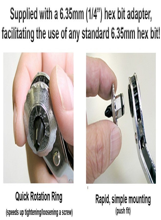 Engineer MultiFunction 7In1 Low Profile Ratchet Spanner (Wrench) Screwdriver + Bit Set. Engineer dr56 - Image 4